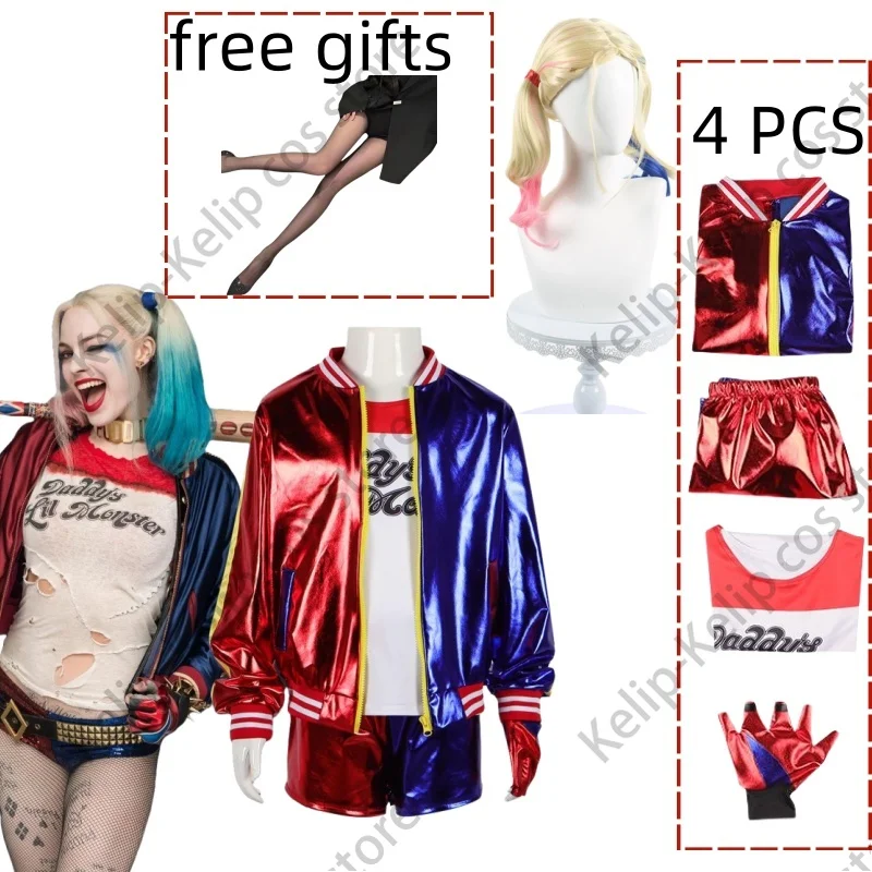 Anime Harley Quinn Cosplay - Anime Harley Quinn Cosplay Kostüm Yetişkin