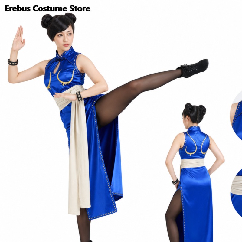Live Action Anime Cosplay - Yetişkin Seksi Chun Li Cosplay Kostüm