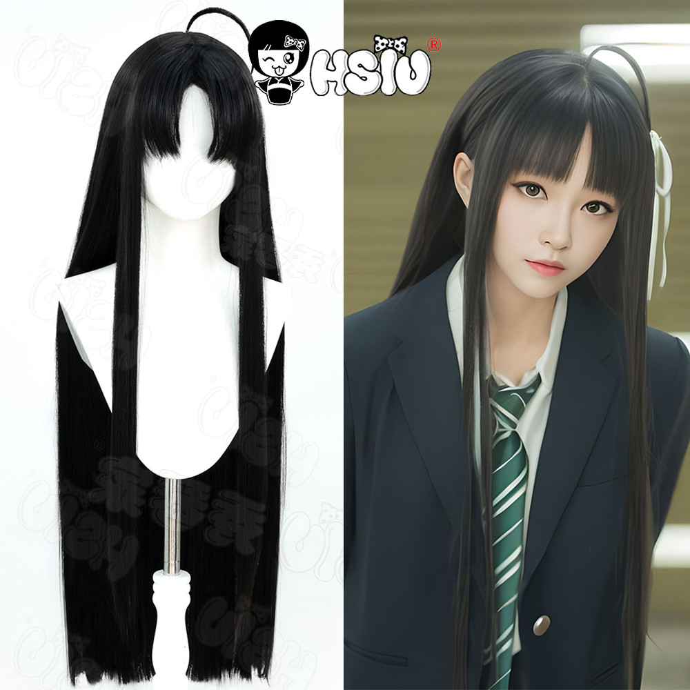 Anime Cosplay Girl With Black Hair - Awa Subaru Cosplay Peruk HSIU 80