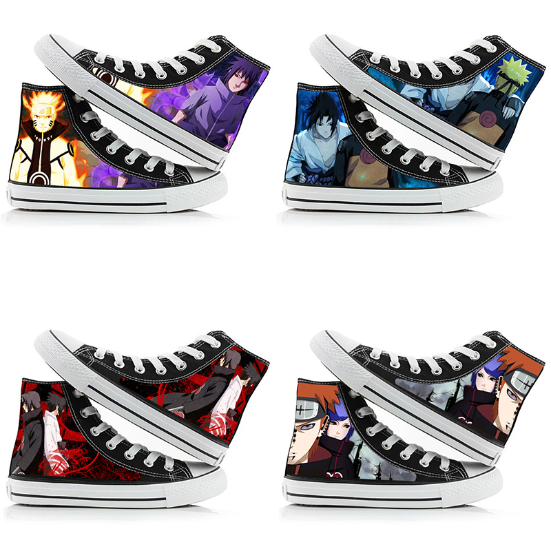 Anime Cosplay Girl Ideas - Naruto Uzumaki Yüksek Top Kanvas Ayakkabılar