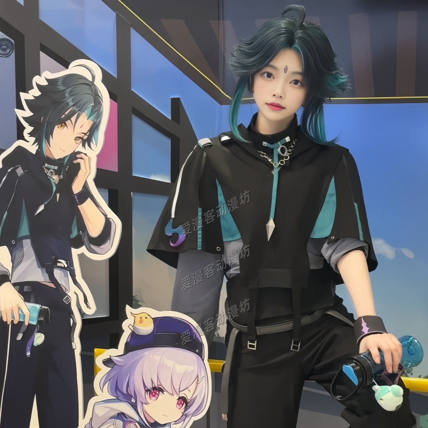 Anime Cosplay Male - Cadılar bayramı XIAO Kostümleri Oyunu Genshin