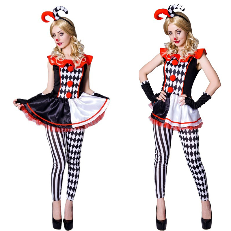 Anime Harley Quinn Cosplay - Kadın Harley Harleyquinn palyaço canavar kostüm