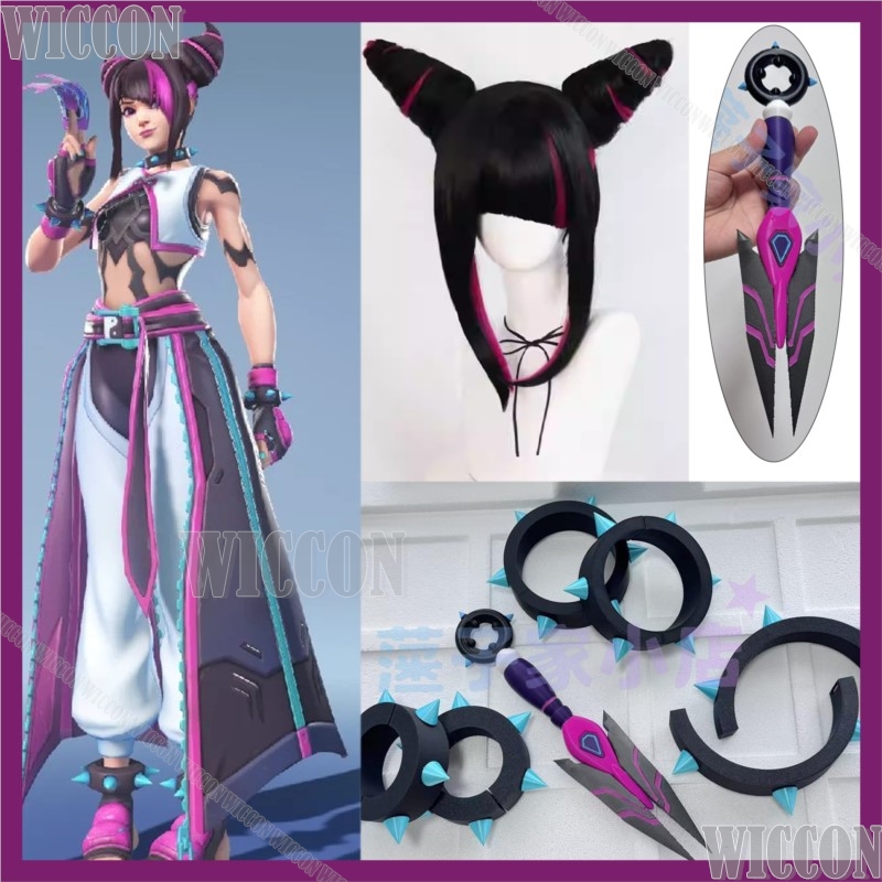 Cosplay Anime Black Hair - Kiriko Juri Oyunu Han Over Cosplay