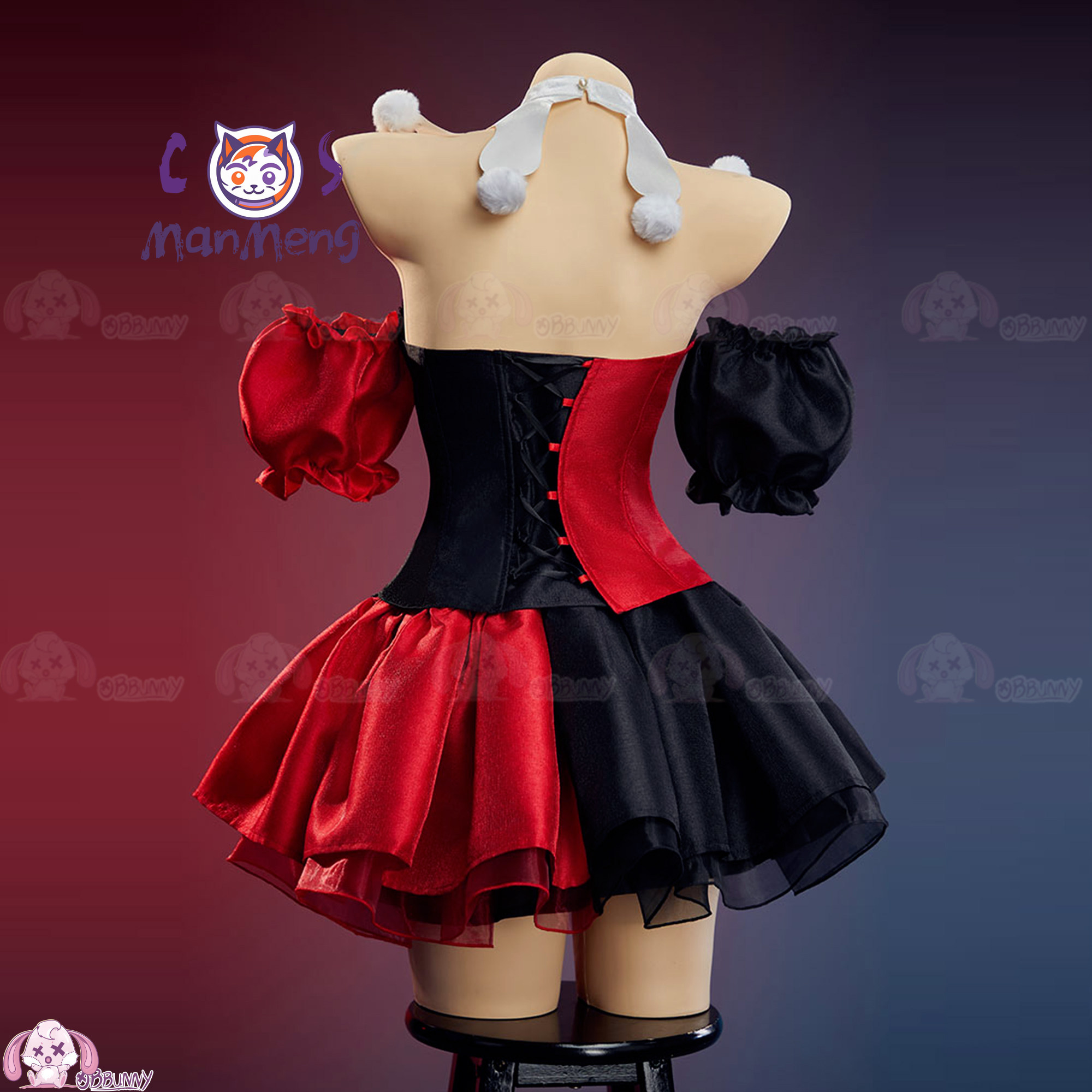 Anime Cosplay Red - Yeni Palyaço Gotik Lolita Bel Eteği