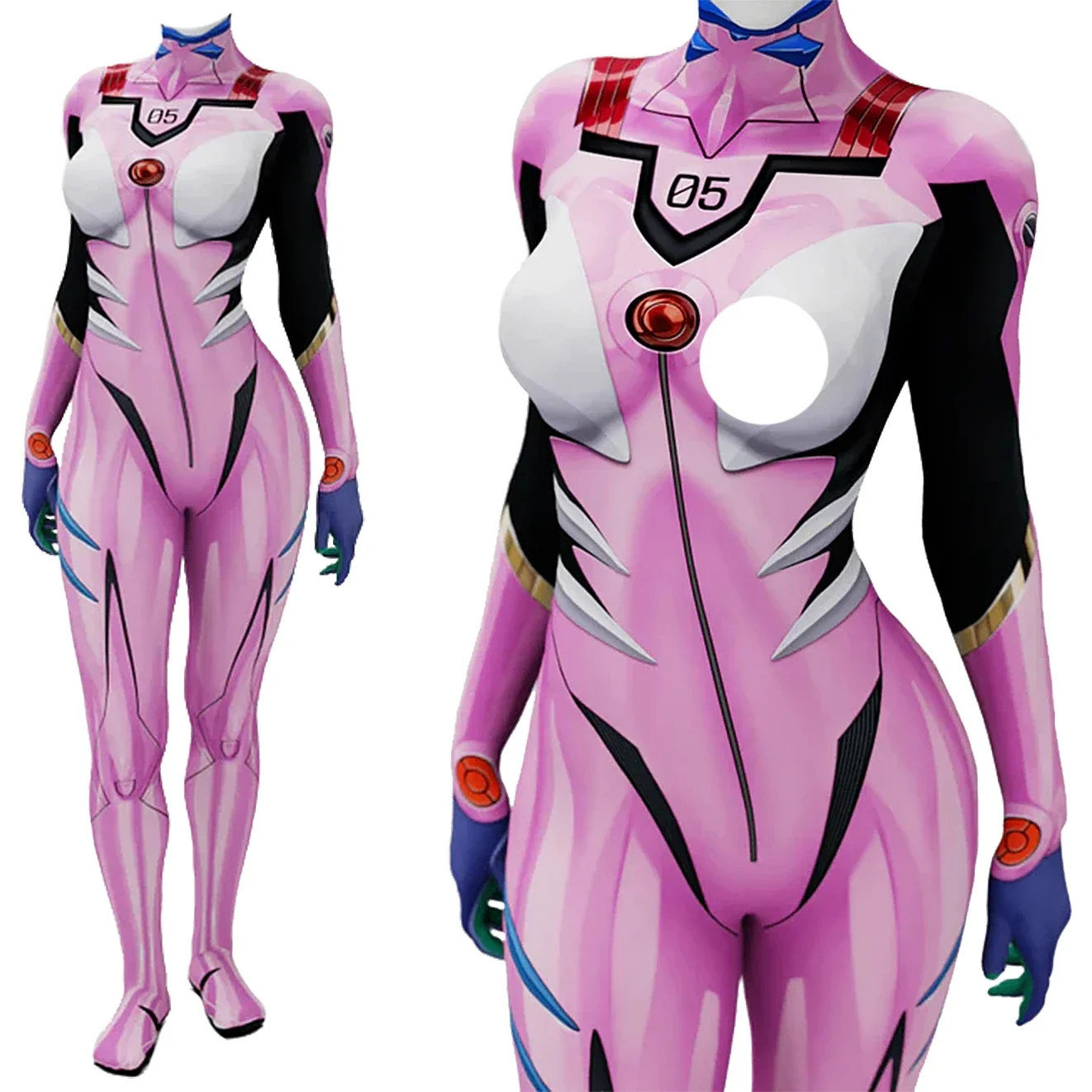 Anime Cosplay Bodysuit - Anime EVA 05 Makinami Cosplay Kostüm