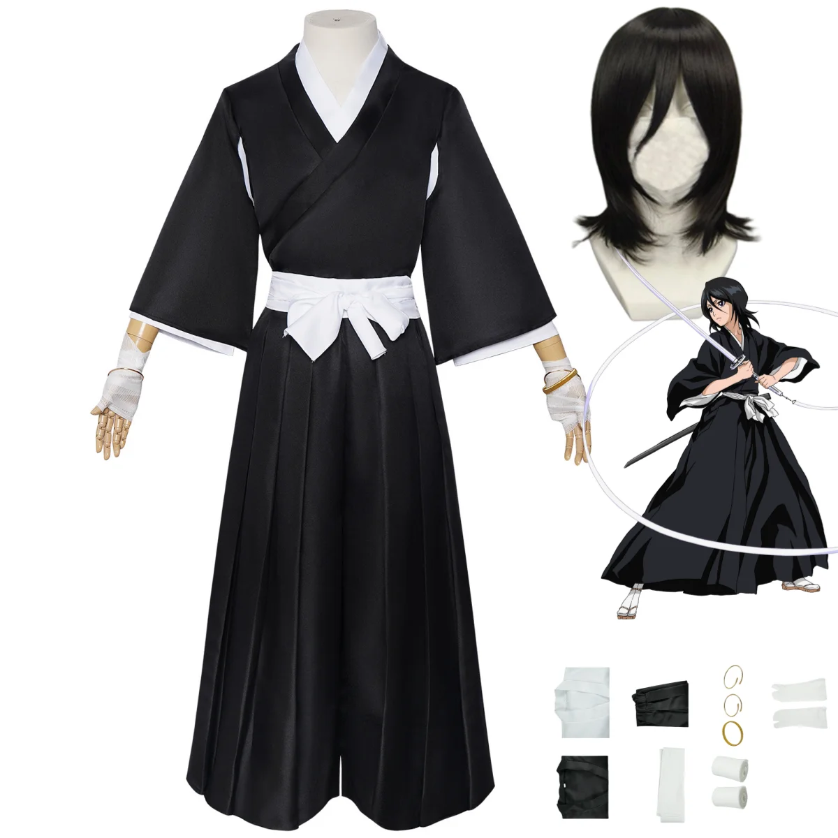Anime Cosplay Bleach - Anime Bleach Shinigami Kuchiki Rukia Cosplay