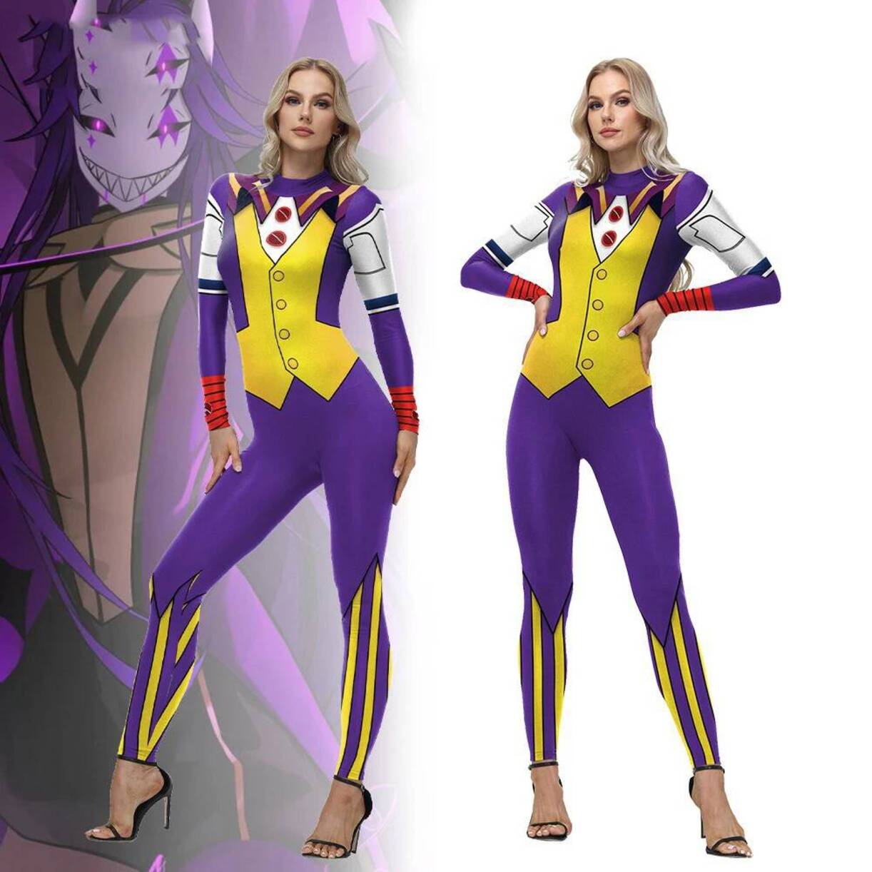 Anime Cosplay Bodysuit - Anime Acg Kadın Cosplay Pierrot Tulum