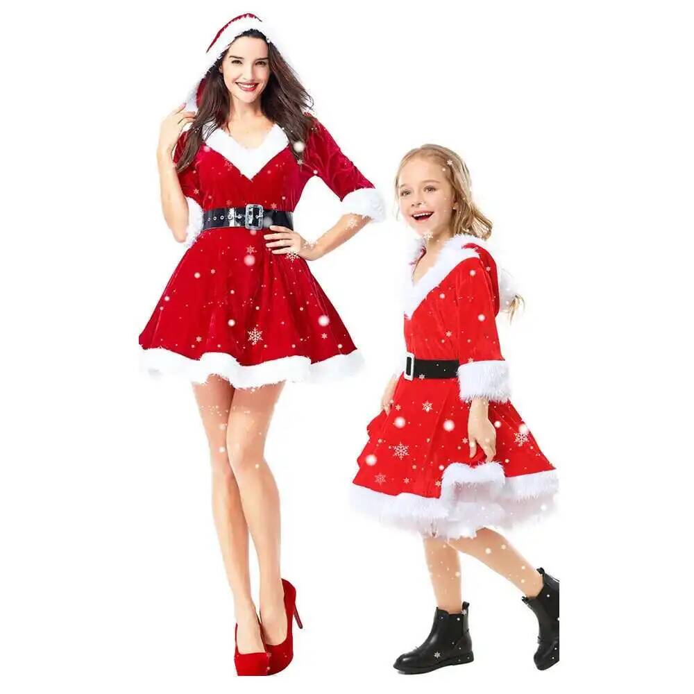Anime Cosplay Red - Cosplay Noel Kıyafetleri Kadın Elbisesi Kırmızı