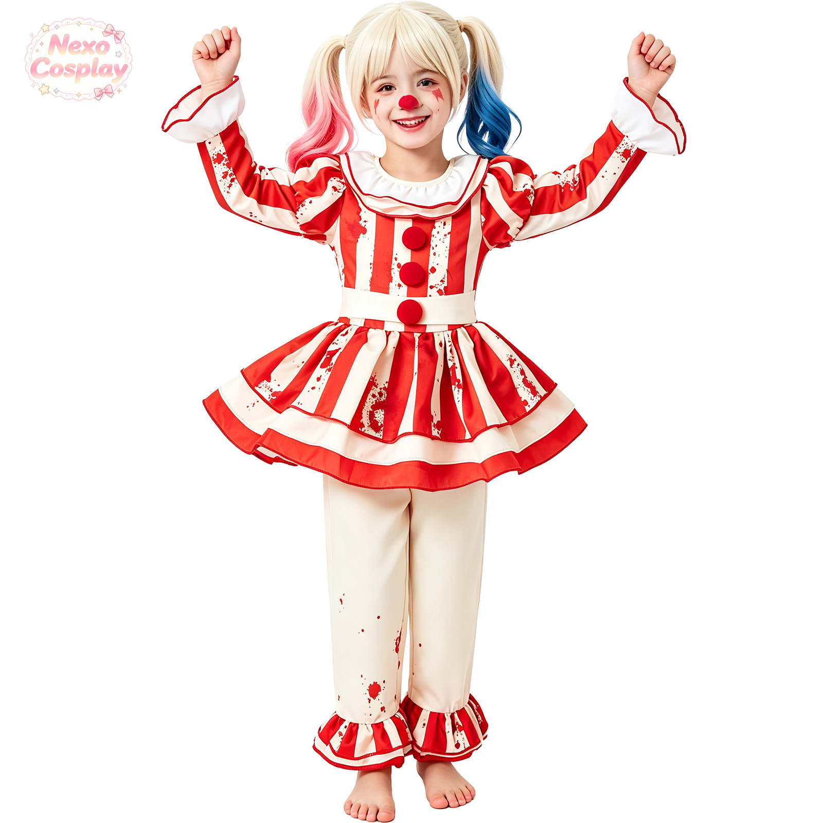 Çocuklar Kırmızı Beyaz Çizgili - Anime Cosplay Red incelemesi ve fiyatı