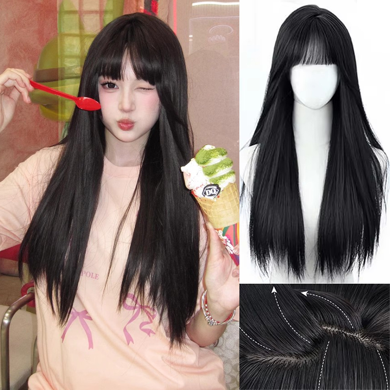 Sentetik Kore Siyah Uzun Düz S - Anime Cosplay Korean Girl incelemesi ve fiyatı