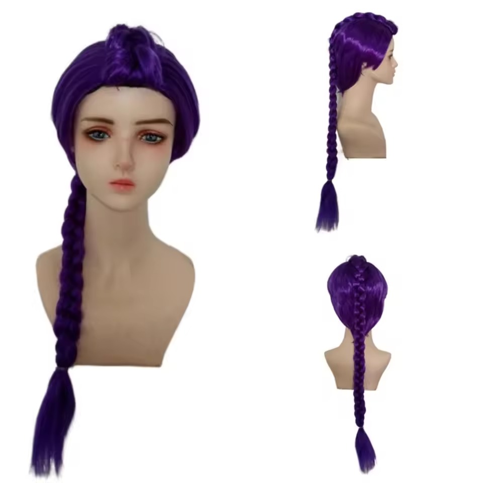 Anime Uzun Mor Örgülü Saç Uzat - Anime Cosplay Girl With Black Hair incelemesi ve fiyatı