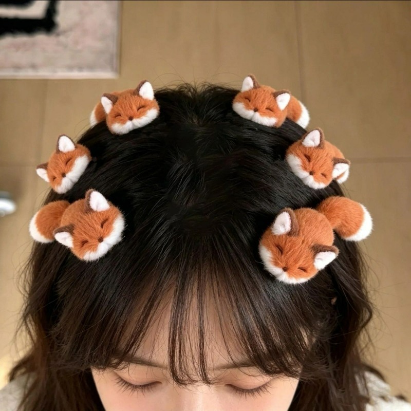 1/4 adet 3D peluş saç tokası s - Anime Cosplay Korean Girl incelemesi ve fiyatı