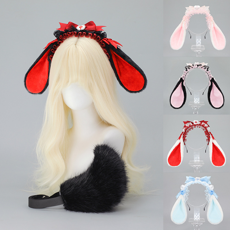 Lolita Tavşan Kulak Bandı Kadı - Anime Cosplay Girl Photo incelemesi ve fiyatı
